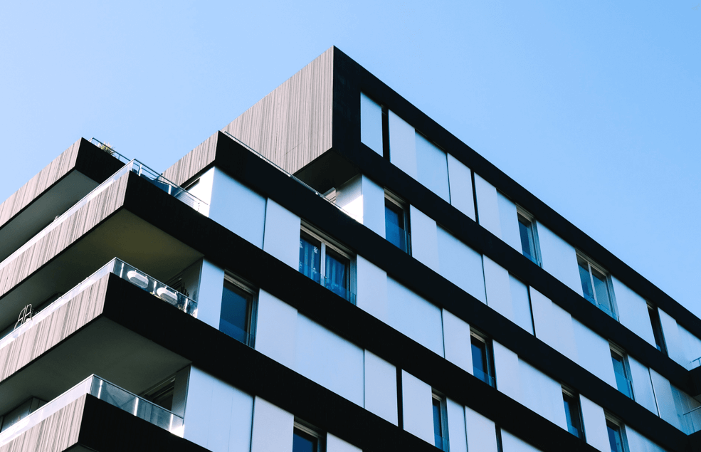 Modern apartment building