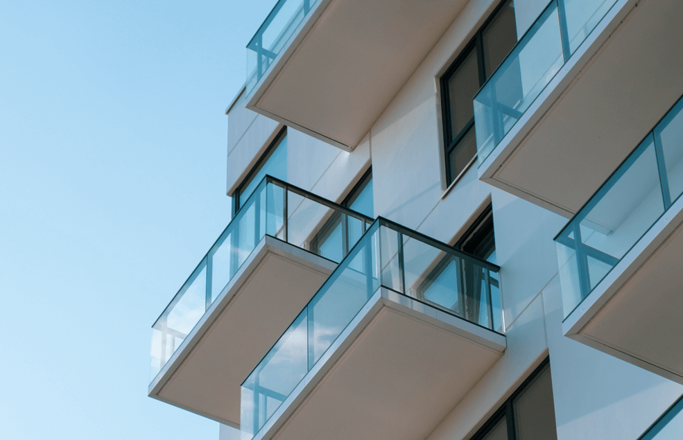 Modern apartment balconies