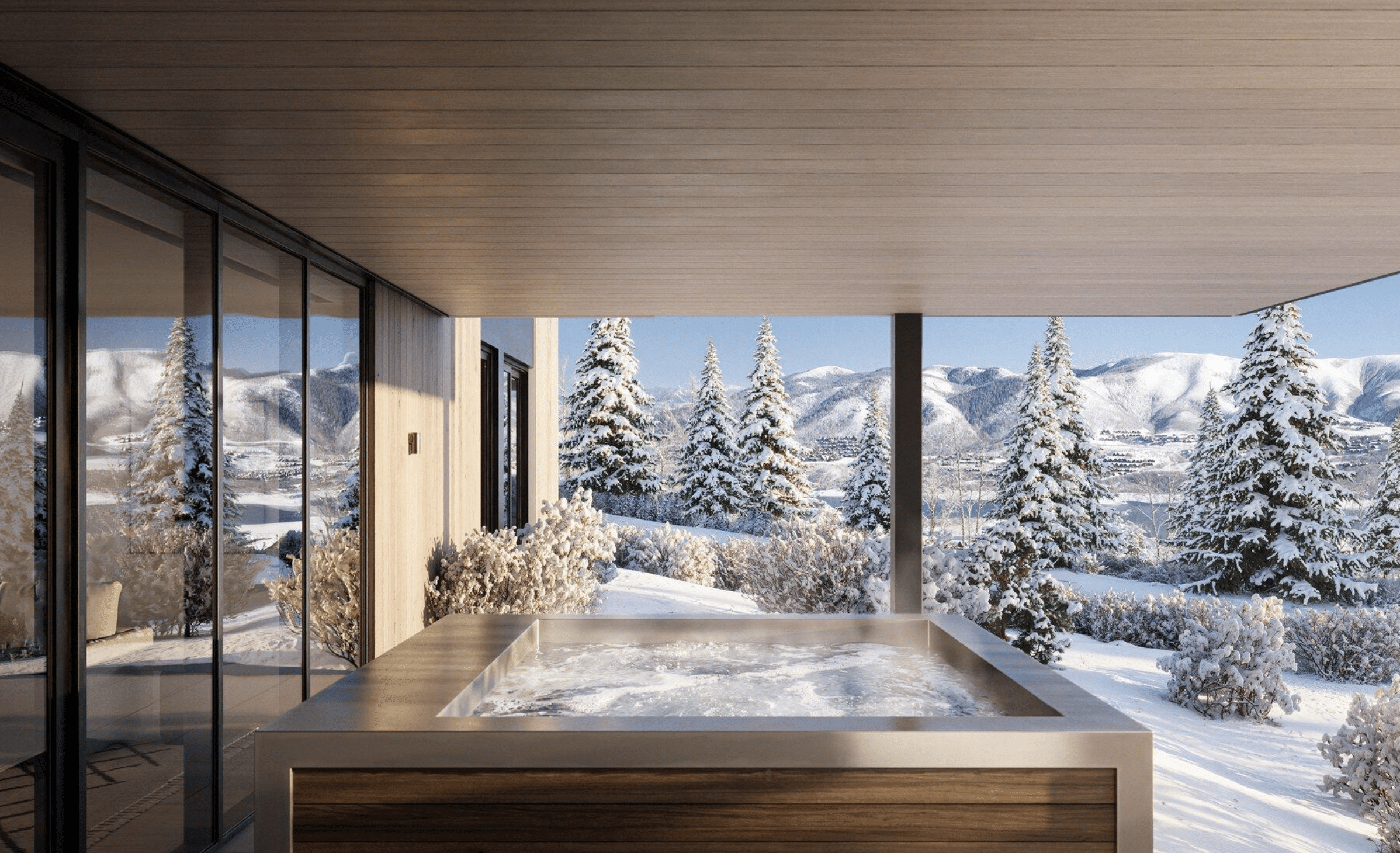 Aerial rendering of The Slope community amenities in Heber City, Utah